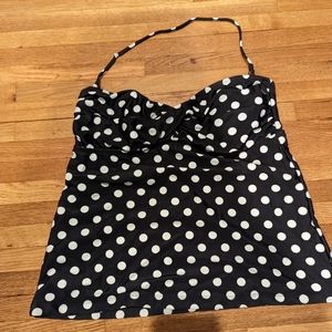 Black and white tankini top size large